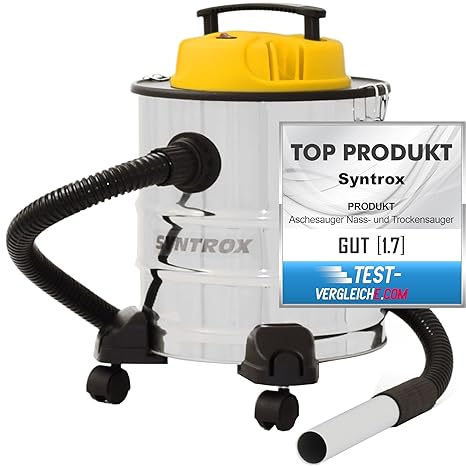 Syntrox Germany 2 in 1 Aschesauger und Staubsauger Edelstahl 20 Liter mit Motor Feinstaubsauger Aschestaubsauger Industriesau