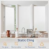 rabbitgoo Window Film Privacy Frosted, 44.5x200 cm, UV Blocking, No Glue view 6