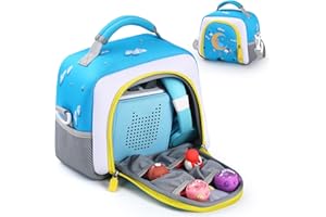 TATAVR Carrying Bag Compatible with Toniebox Starter Set and Tonies Figurines, Kids Toys Storage Case with Handle and Shoulder Strap for Tonies Box, Detachable Bag for Toniebox Accessories