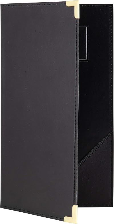 Securit Faux Leather Bill Presenter Restaurant Cafe Inner Card Slot Check