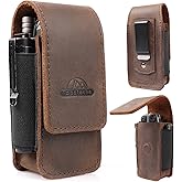 Topstache Multitool Sheath for Men - Belt Leather Multitool Holster - EDC Belt Organizer for Leatherman, Gerber - Magnetic Closure Multitool Pouch Fits Folding Tool, Darkbrown