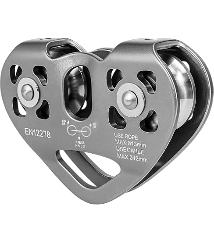 Poulie Double Petzl Tandem Mixte - Pour Tyroliennes Corde 9-13mm Gris P21