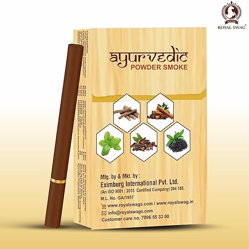ROYAL SWAG Natural Herbal Cigarettes Ginger, Clove Flavour 20 Sticks  Ayurvedic Herbs Clove, Tulsi 100% Tobacco-Free and Nicotine-Free in Saudi  Arabia