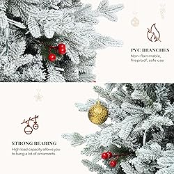 YITAHOME Potted Pre-Lit Flocked Arctic Fir Pencil