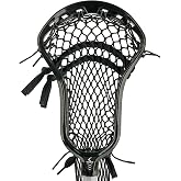 Silverfin Camber Lacrosse Head Strung for Men Attack/Midfield (Black)