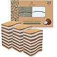 MMG Prime Natural Kitchen Sponge –24-Pack Biodegradable Sponges for Dishes –Compostable Dish Washing Scrubbers – Eco Friendly Non-Scratch Cellulose & Coconut Husk Scrubber Sponges for Cleaning