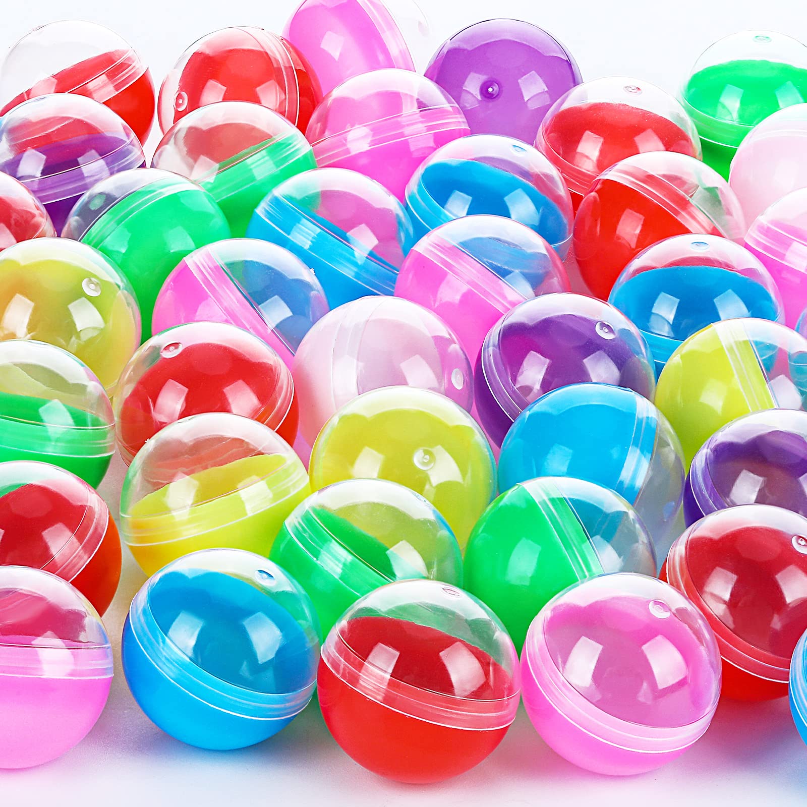 Photo 1 of **MISSING PIECES** Sosation 150 Pcs 1.1 Inch Gumball Vending Machine Capsules Plastic Containers Toy Empty Round Capsules for Prizes Party Favors