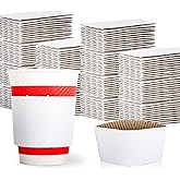 zsccxq Disposable Coffee Cup Sleeves Corrugated Kraft Paper Coffee Cup Sleeves Holder Protective Insulated Heat Espresso ForHot Drinks 8-24oz (White, 200 Pcs)