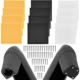 QHQhaven 12Pcs High Heels Replacement Sole Patches with 50 Metal Nails, 3 Colors Non-Slip Heel Protectors - Rubber Boot Heel Repair Tips, Square Sole Repair Kits, Anti-Heel Caps