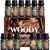 SALKING Woodsy Essential Oils Set for Men, Masculine Essential Oils, 12 x 10ml Natural Fragrance Essential Oils for Diffuser, Candle & Soap Making, Manly Essential Oil Gift for Husband