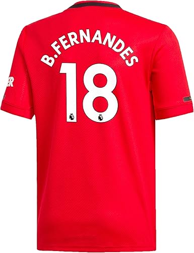 Amazon Com Manchester United Home 2019 20 Fernandes Youth Jersey Youth Size Large Red Clothing