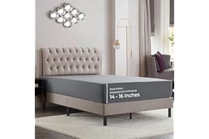 EMPYREAN BEDDING Empyrean Queen Fitted Sheet, Ultra Soft Microfiber 110 GSM Deep Pocket Fitted Sheet Only, Moisture Wicking Fits 14 to 16 Inches, Shrinkage & Fade Resistant, Corner Straps, Charcoal Gray