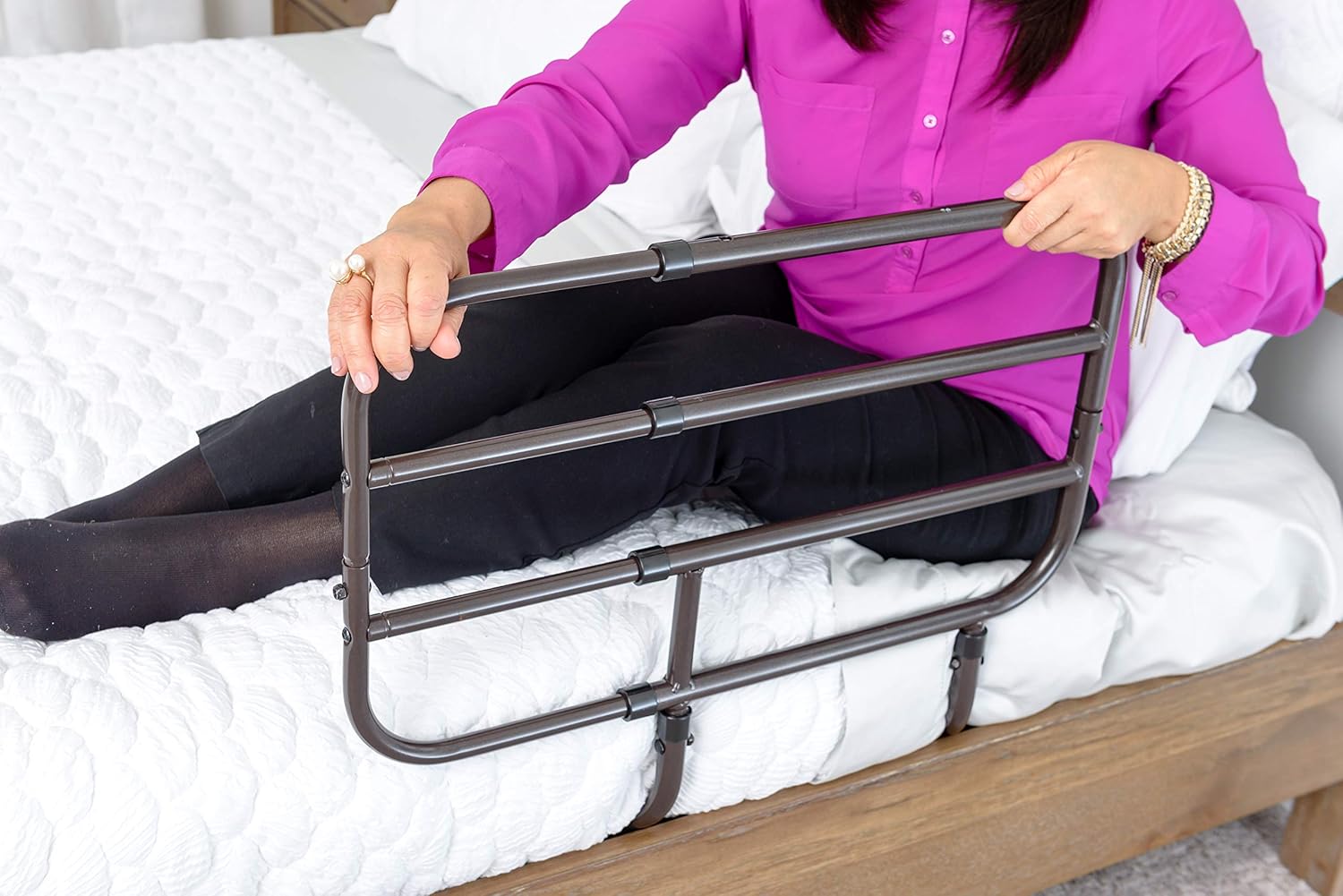 Able Life Bedside Extend-A-Rail, Adjustable Senior Bed Safety Rail and Bedside Standing Assist Grab Bar: Health & Personal Care