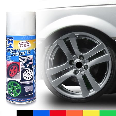 JOM Car Parts & Car Hifi GmbH JOM 127149 Felgenfolie, Sprühfolie, abziehbarer Felgenlack, SprayCoater II silber 400ml