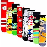 Odd Sox – Big Kids 8-Pack Novelty Themed Crew Socks Bundle-Shoe Sizes 3–5 – Soft, Comfortable, Great Durable Gift for Kids