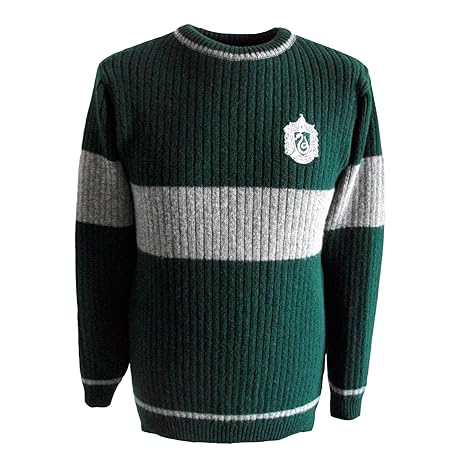 HARRY POTTER Quidditch Slytherin Sweater Pullover Original aus dem Film Lammwolle