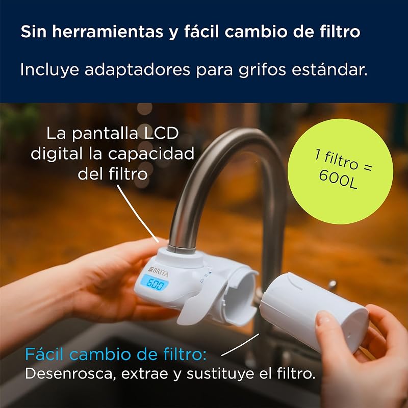 ON TAP Pro sistema filtro agua grifo de cocina, 1x filtro V-MF (600L)