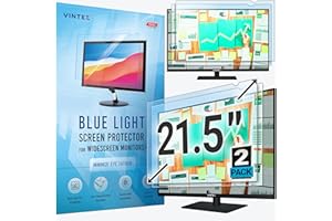21.5 inch Blue Light Blocking Screen Protector Panel for 16:9 Widescreen Computer Monitor and Laptop - PC Anti-UV Eye Protect