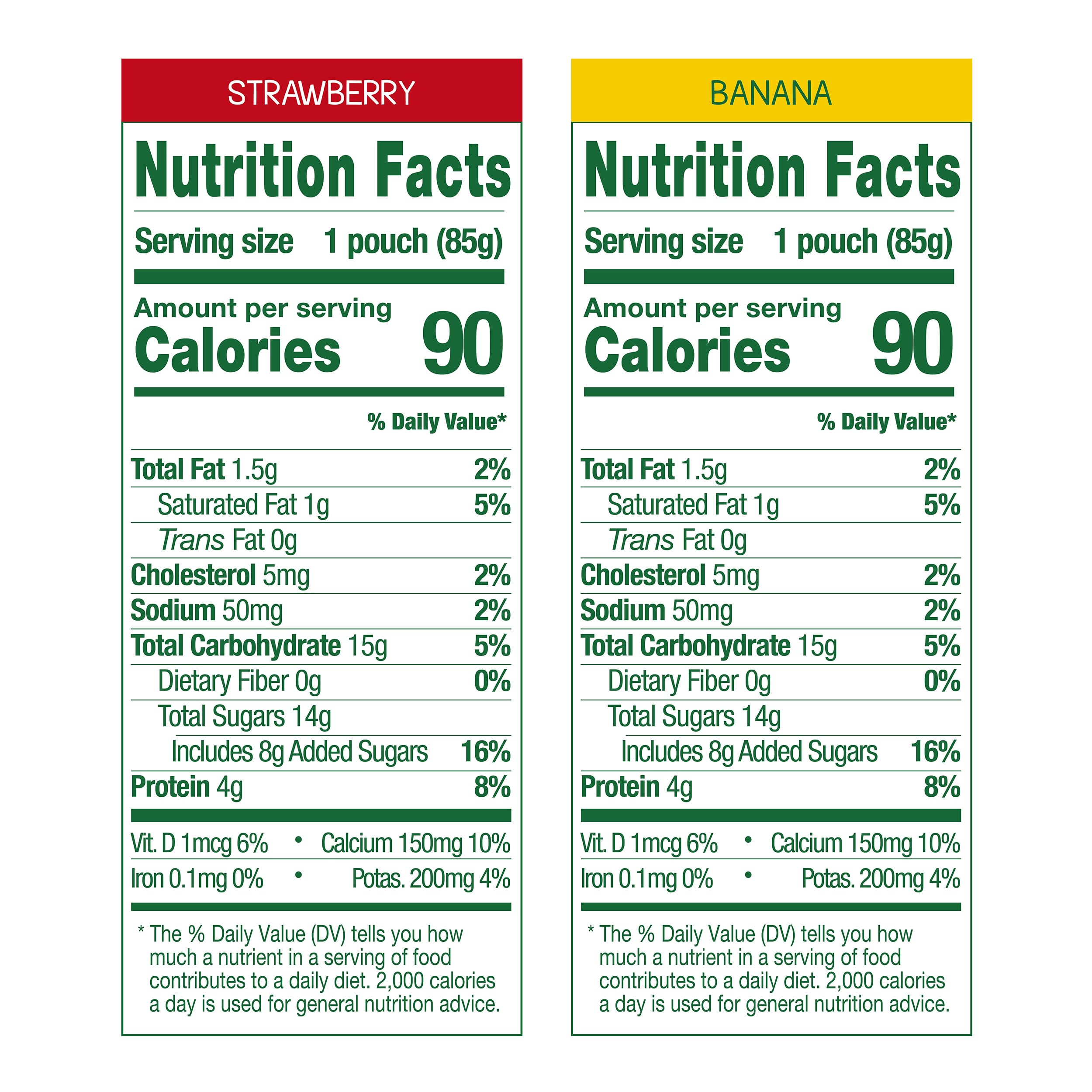 GoGo squeeZ yogurtZ Variety Pack, Strawberry & Banana, 3 oz (Pack of 20), Kids Snacks Made from Real Yogurt and Fruit, No Fridge Needed, Gluten Free, Nut Free, Recloseable Cap, BPA Free Pouches