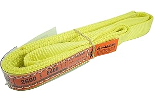 DD SLING & SUPPLY, INC. DD Sling (USA Made). Multiple Sizes in Listing! 1" x 3', 2 Ply Twisted Eye, Nylon Lifting Slings, Eye & Eye, Heavy Duty, 3,200 lbs Vert, 2,600 Choker, 6,400 Basket (1" x 3')