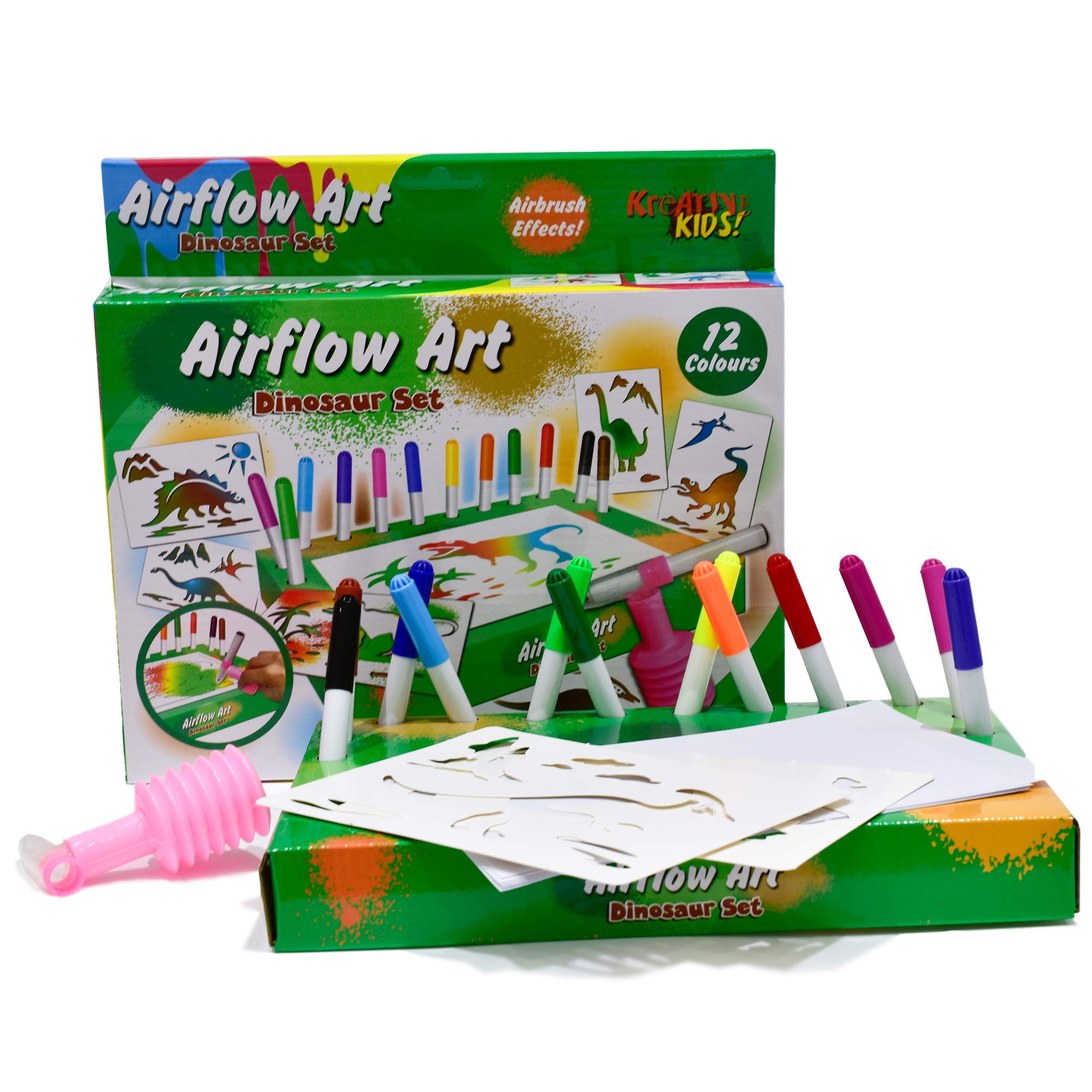 Dinosaur Airflow Pens | Airflow Art Set | Kids Airflow Pens | Kids Arts and Crafts