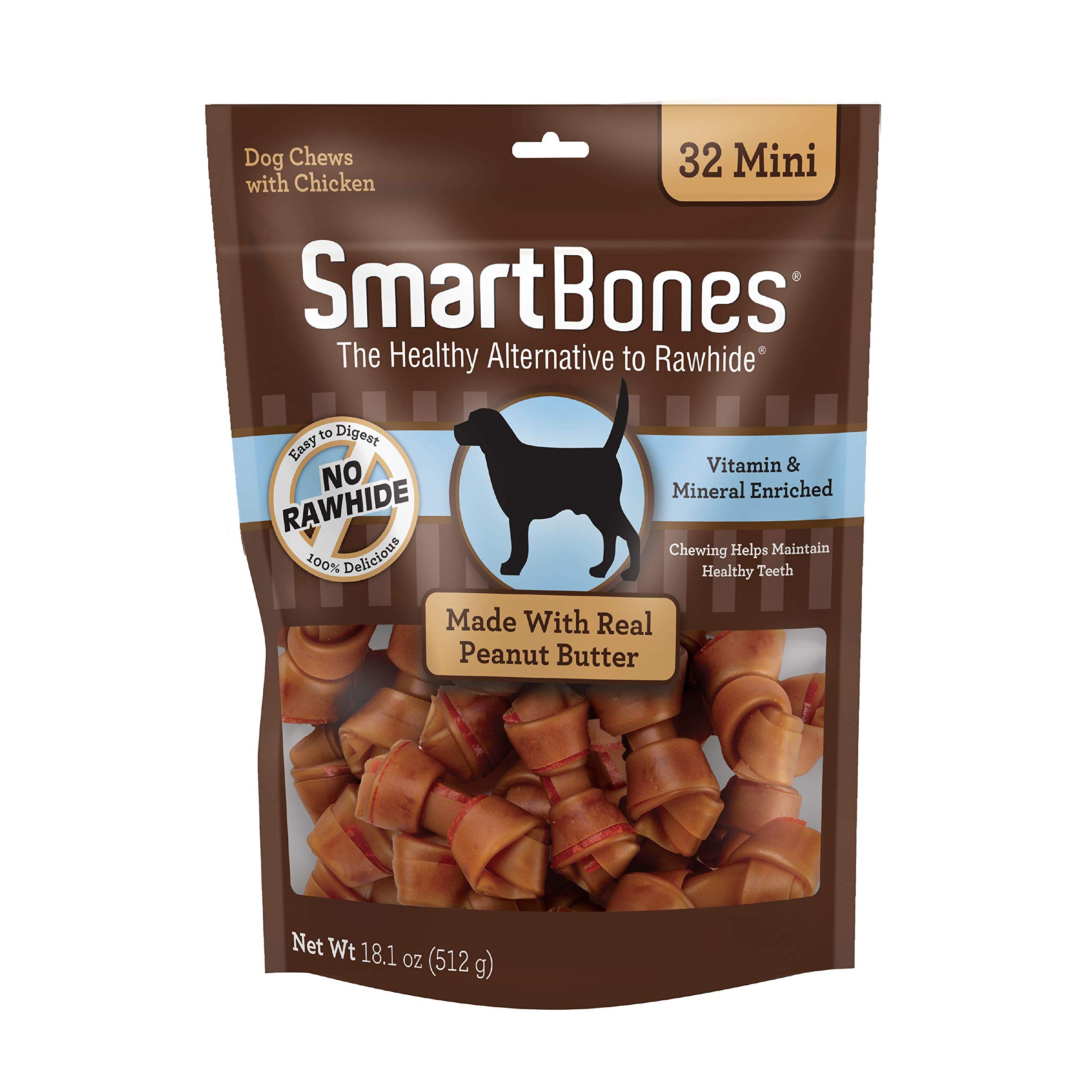 smartbones peanut butter 32 mini