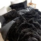 Badland Wolf - Coma Inducer Queen Oversized Comforter Set - Black Night | Experience Coma Worthy Sleep with Cozy Faux Fur Extra Large Bedding
