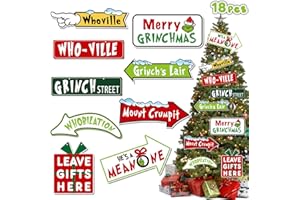 RINOLY 18 PCS Christmas Ornaments for Christmas Tree Decor, Christmas Tree Ornaments for Xmas Party Supplies