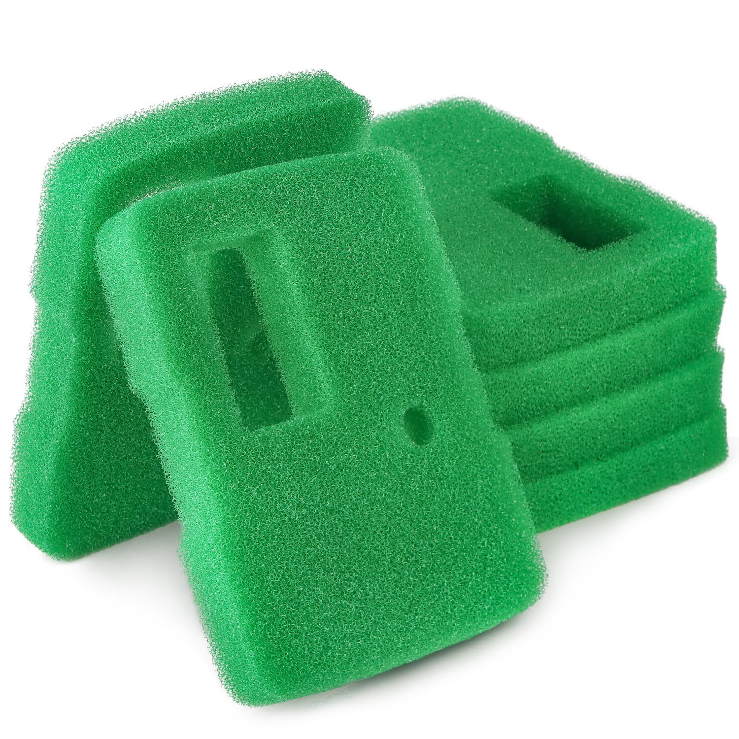 LTWHOME Compatible Green Filter Foam Replacement for All Pond Solutions CUP-305 Filter (Pack of 6)