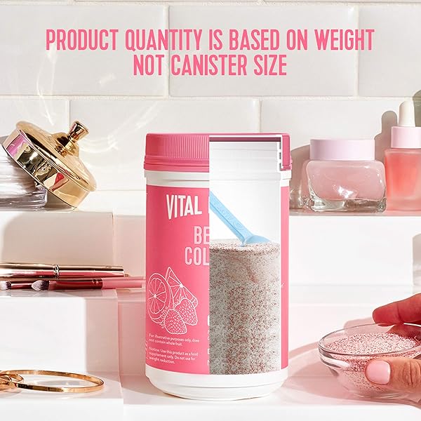 VITAL PROTEINS BEAUTY COLLAGEN (STRAWBERRY LEMON, CANISTER) – 120MG OF HYALURONIC ACID AND 15G OF COLLAGEN PER SERVING
