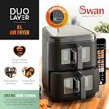 Swan 11L Twin Stack Air Fryer Cyclone Technology 2 x 5.5L Baskets view 2