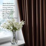 Deconovo Eyelet Thermal Blackout Curtains 52x72 Chocolate 1 Pair view 9