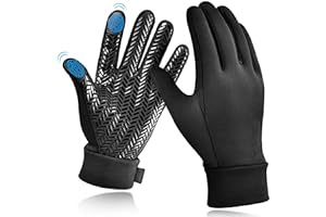 EEFOW Kids Winter Touch Screen Gloves - Cold Weather Windproof Waterproof Fleece Warm Gloves Anti-Slip Cycling Mittens for Aged 4-12 Children Boys & Girls