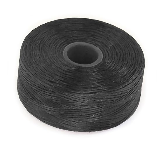 NYMO Nylon Beading Thread Size D for Delica Beads Black 64 Yards (58 Meters)