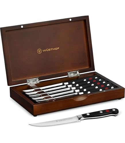 Amazon.com: Wusthof Gourmet 6 Piece Steak Knife Set with Case
