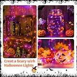 Jsdoin Halloween Fairy Lights 2 Pack 50 LEDs Copper Wire Orange Purple 5M view 3