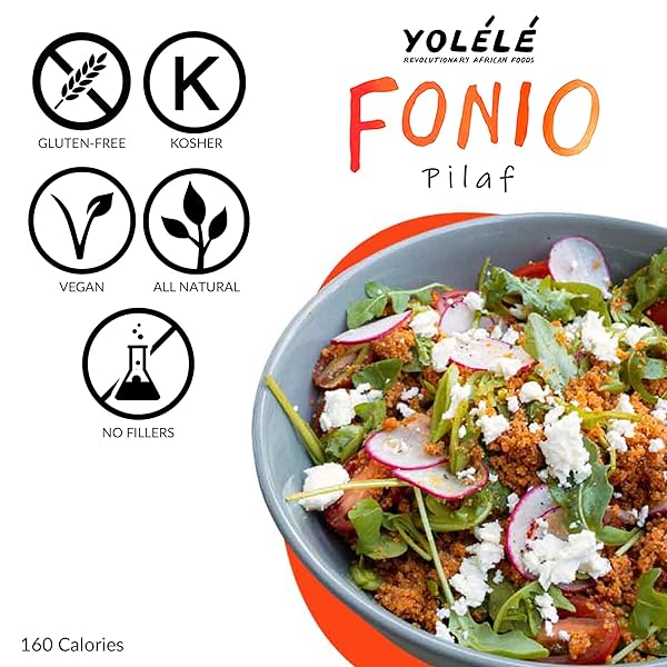 YOLELE FONIO PILAF JOLLOF, 7 OZ