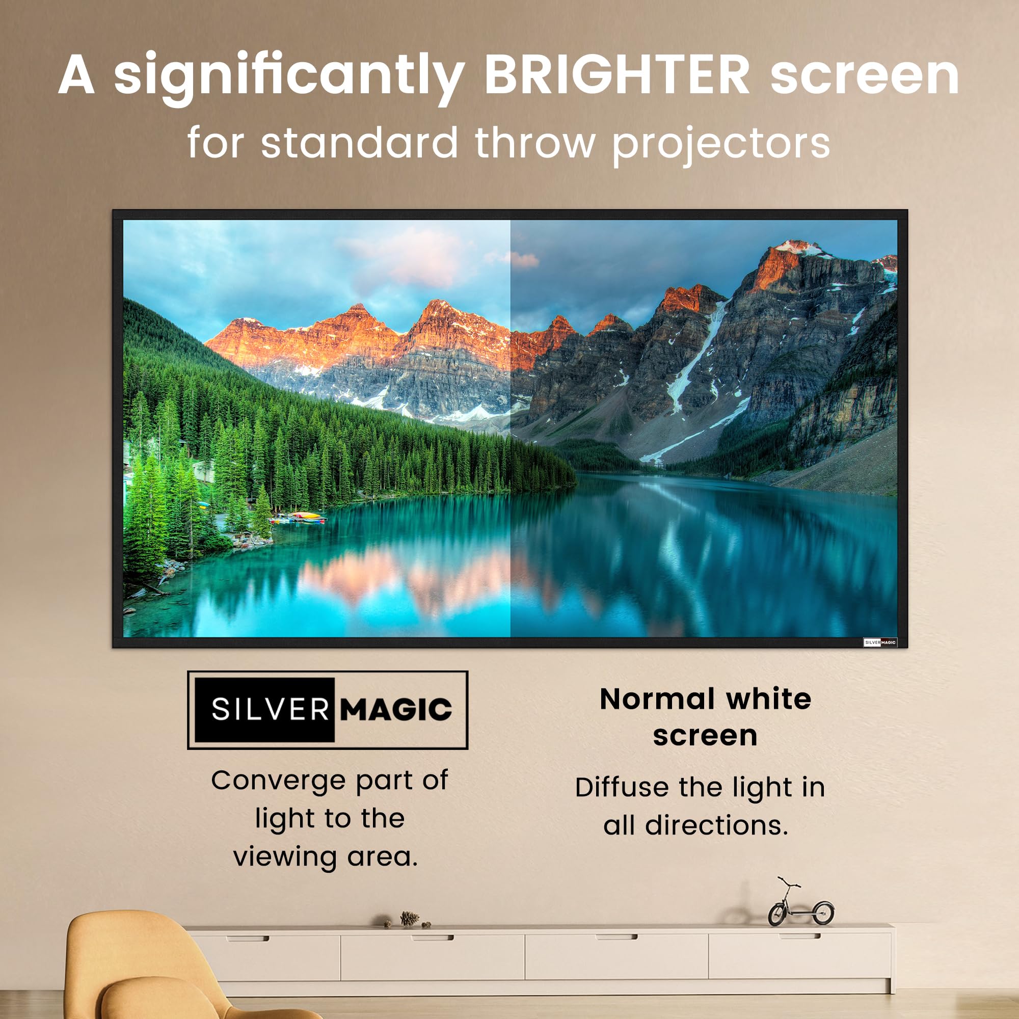 Mua High gain 120 Inch Projector Screen - Fixed-Frame Like & Wall ...