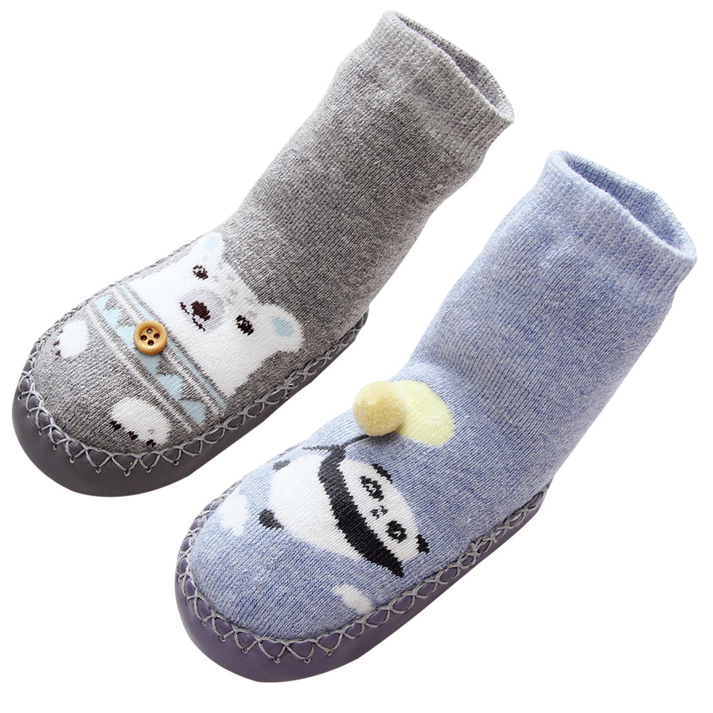 Chaussons Chaussette 2 Lots De Pairs Bebe Enfant Avec Semelles Antiderapant Souple Chaude En Coton Respirant Interieur Confortable 0 4ans Hiver Chaussures Et Sacs Chaussures Fille Zwembaddebeemd Nl