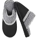 CLOUSPO Slippers for Women Indoor Outdoor Ladies Memory Foam Slip On Anti-Skid Fluffy Fuzzy House Shoes Home Bedroom