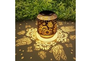 DOORKEER Solar Lanterns Outdoor Waterproof Christmas Birthdays Gifts for Women Mom Grandma Butterfly Garden Decor Metal Hanging Solar LED Lights for Patio,Lawn,Yard,Landscape
