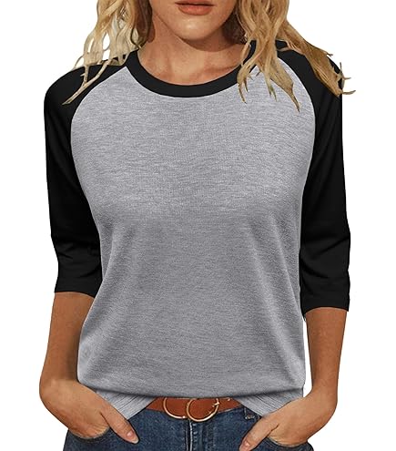 Amazon.com: URBAN CREST Baseball Jersey Womens 3/4 Long Sleeves