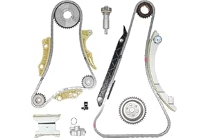 LEVANLIGHT Engine Timing Chain Kit with Chain Guide Tensioner Sprocket Compatible with Buick Chevy GMC Pontiac Saab Saturn 2.