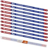 Hacksaw Replacement Blades (10 Pack) High Speed 24 TPI - 12" Length Hack Saw Blade - Carbon Strength Steel