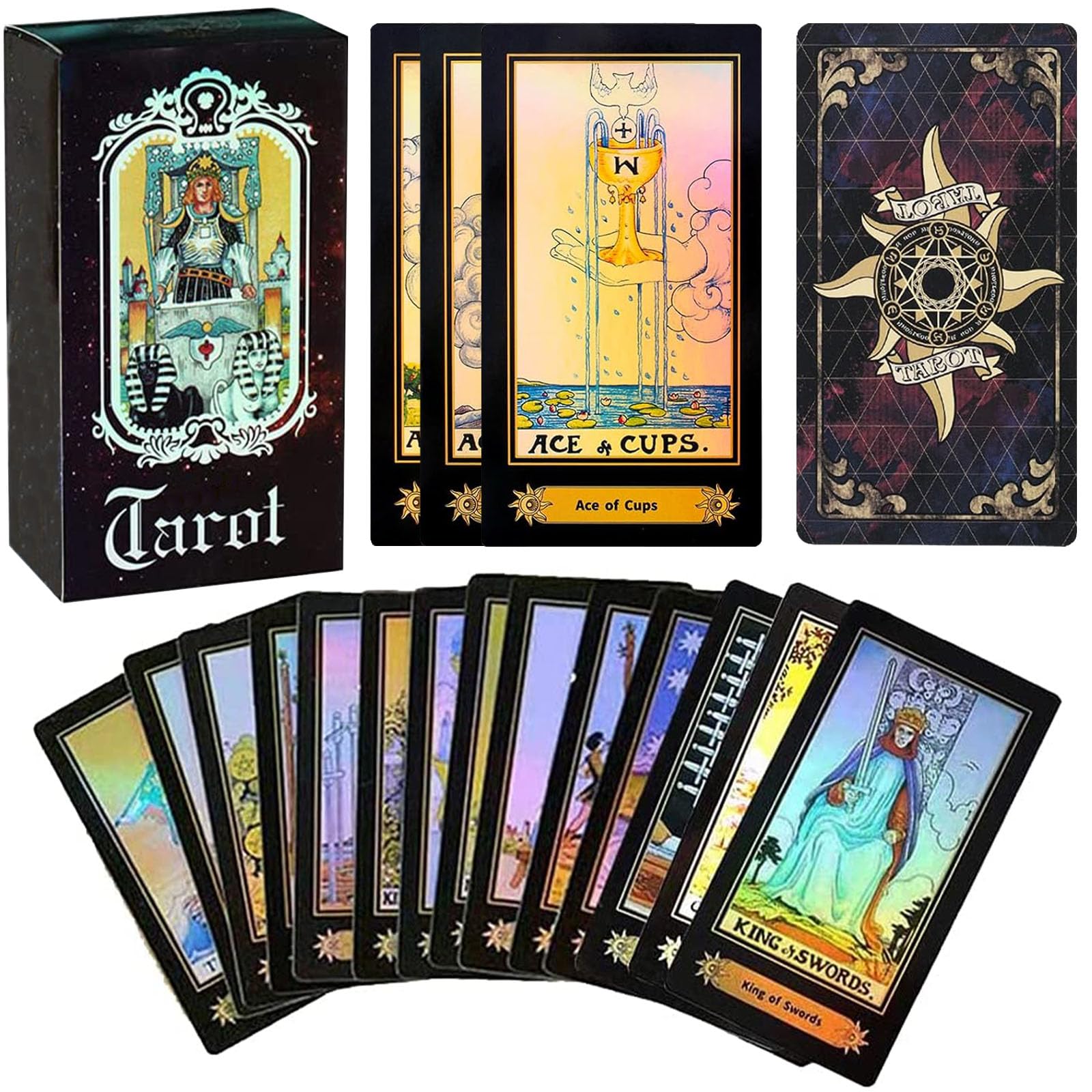 DMZK 78 Pieces Tarot Deck, Future Game in Colourful Box,Tarot Cards