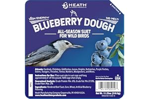 Heath Outdoor Products DD-19 BlueBerry Dough Suet Cake, Case of 12, Blue