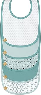 LÄSSIG Baby Lätzchen-Set 5er Pack Klettverschluss Baumwolle/Value Pack Bibs Little Chums Dog, mint
