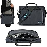 15.6" Inch Laptop Sleeve, 15.6" Inch Ultrabook Messenger Bag, caseen ENVOY Unisex Laptop Shoulder Messenger Bag Sleeve Cover Case for up to 15.6" Laptops / Ultrabooks (Black)