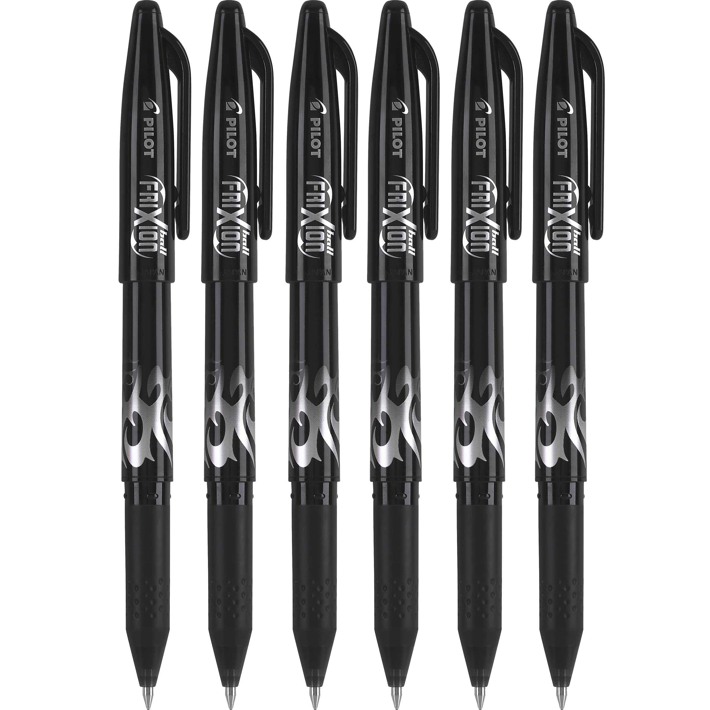 Photo 1 of Pilot FriXion Ball 0.7mm Erasable Gel Pens, Fine Point, Black Ink, Pack Of 6