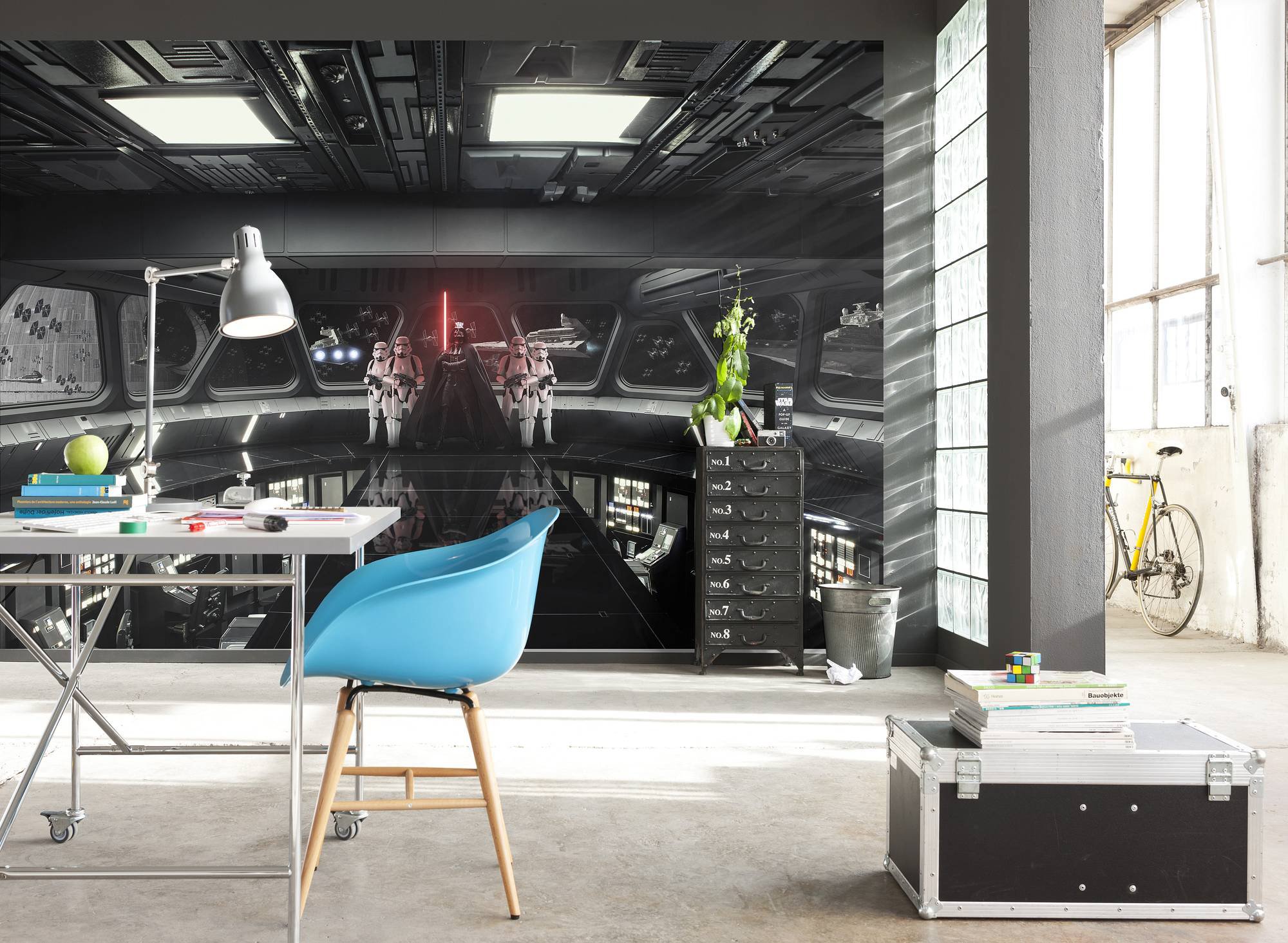 Komar Non-Woven Photo Wallpaper Star Wars Destroyer Deck Size 400 x 260 cm Darth Vader Commando Children's Room Wallpaper